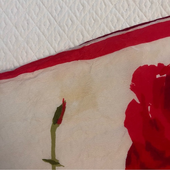 VERA NEUMANN Vintage Roses Printed Silk Chiffon Scarf - Picture 9 of 10